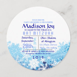 Tarjeta de asiento de Escort FROZEN Bar Bat Mitzva