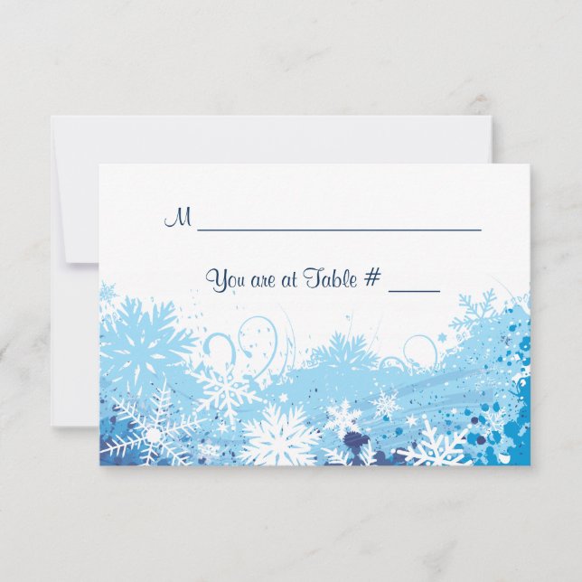 Tarjeta de asiento de Escort FROZEN Bar Bat Mitzva (Anverso)