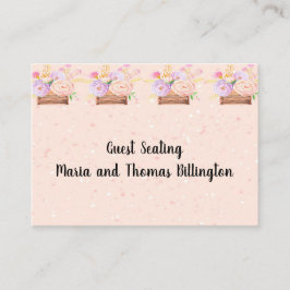 Tarjeta de asiento de invitado añada nombres Flore