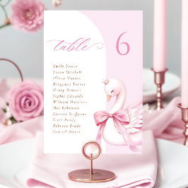 Tarjeta de asiento de mesa Baby Shower Princess Sw