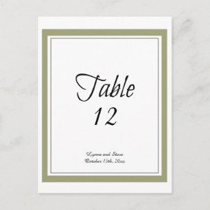 Tarjeta de Asiento de Mesa con Borde Dorado