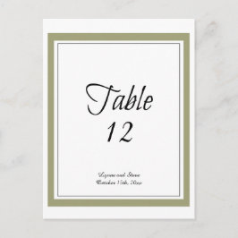 Tarjeta de Asiento de Mesa con Borde Dorado