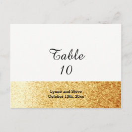 Tarjeta de asiento de mesa con brillo falso de ton