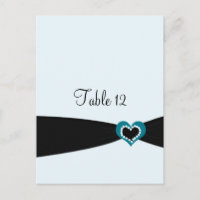 Tarjeta de Asiento de Mesa con Cinta Negra