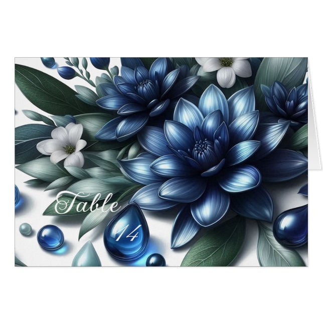 Tarjeta de Asiento de Mesa con Pintura Única de Ho (Anverso (Horizontal))