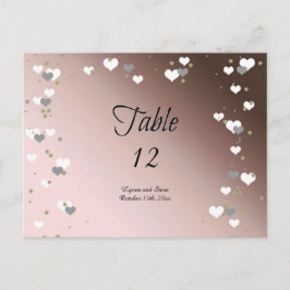 Tarjeta de Asiento de Mesa Corazones de Mocha