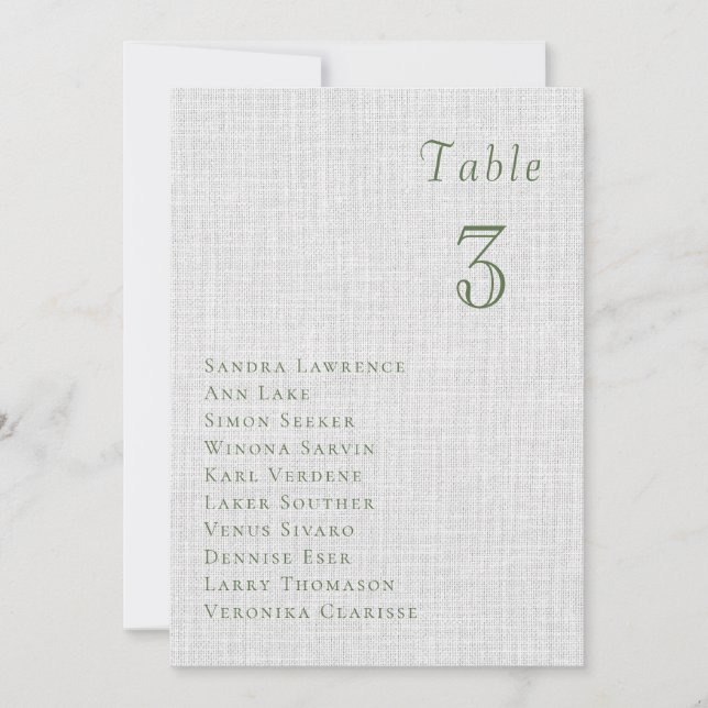 Tarjeta de Asiento de Mesa de Boda de bayas de ver (Anverso)
