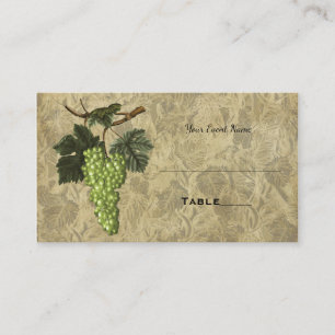 Tarjeta de Asiento de Mesa de Boda Elegante Viñedo