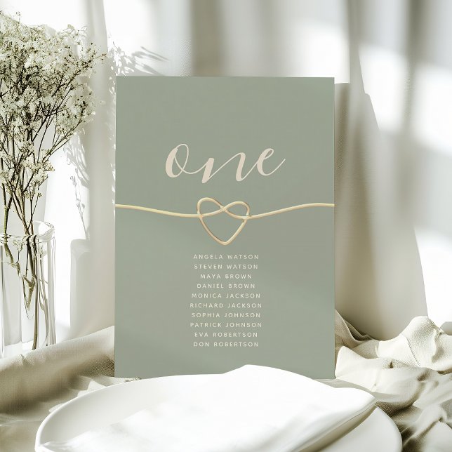 Tarjeta de Asiento de Mesa de Boda Verde Salvia (Subido por el creador)