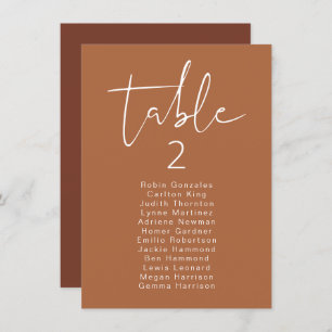 Tarjeta de asiento de mesa de Boho vertical modern