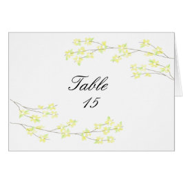 Tarjeta de asiento de mesa de flores - Flores amar