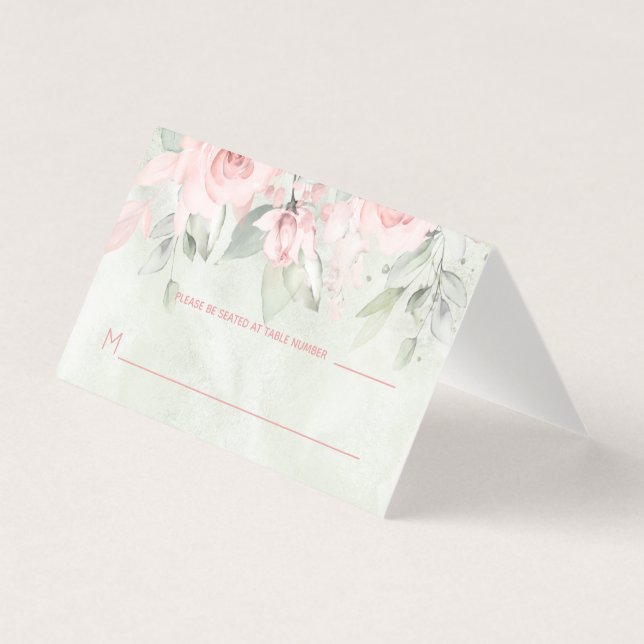 Tarjeta de asiento de mesa de invitados para Bodas (Anverso)