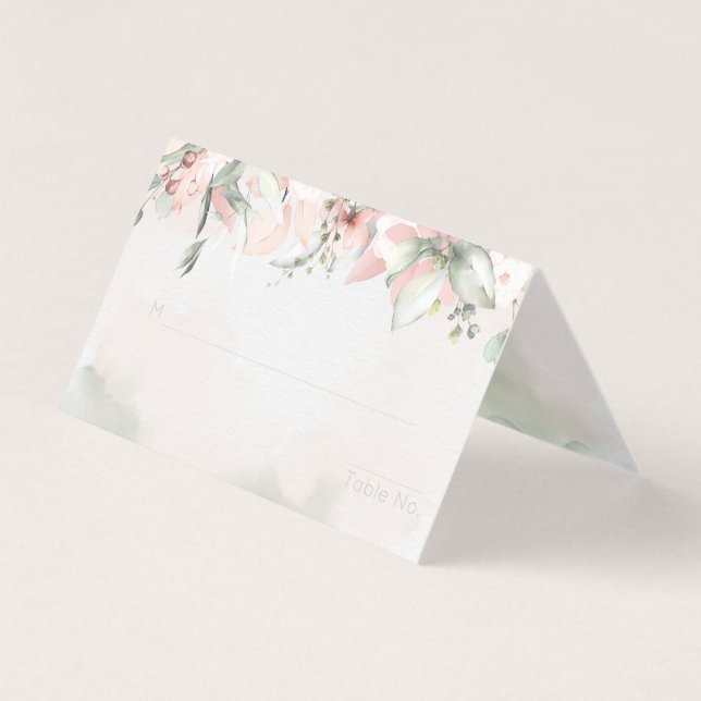 Tarjeta de asiento de mesa de invitados para Bodas (Anverso)