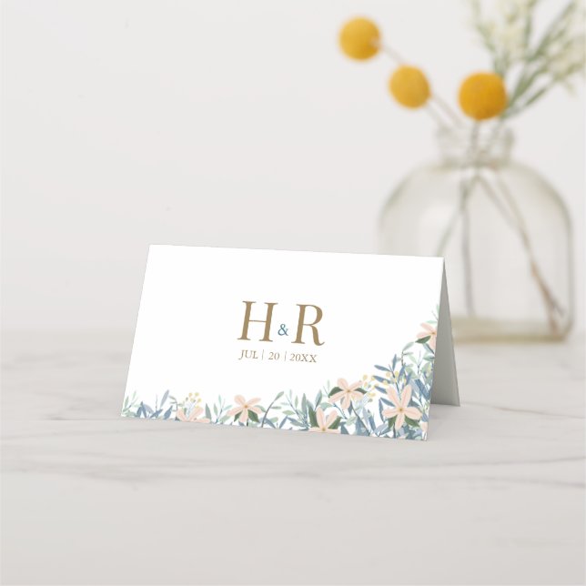 Tarjeta de asiento de mesa de jardín de flores sil (Reverso)