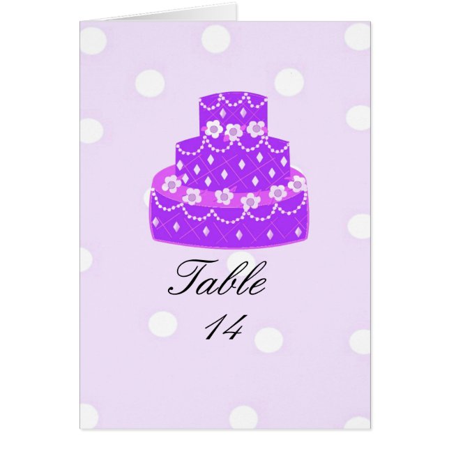 Tarjeta de Asiento de Mesa de Pastel de Boda Morad (Frente)