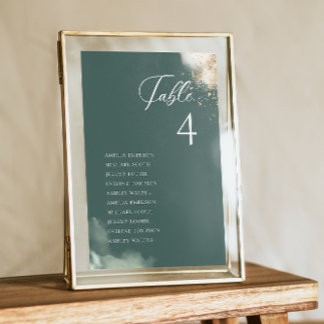 Tarjeta de asiento de mesa de Relieve metalizado d