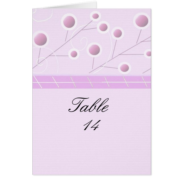 Tarjeta de asiento de mesa elegante malva (Frente)