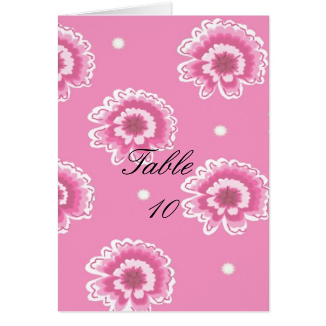 Tarjeta de Asiento de Mesa Floral Rosa (Frente)