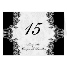 tarjeta de asiento de mesa gris