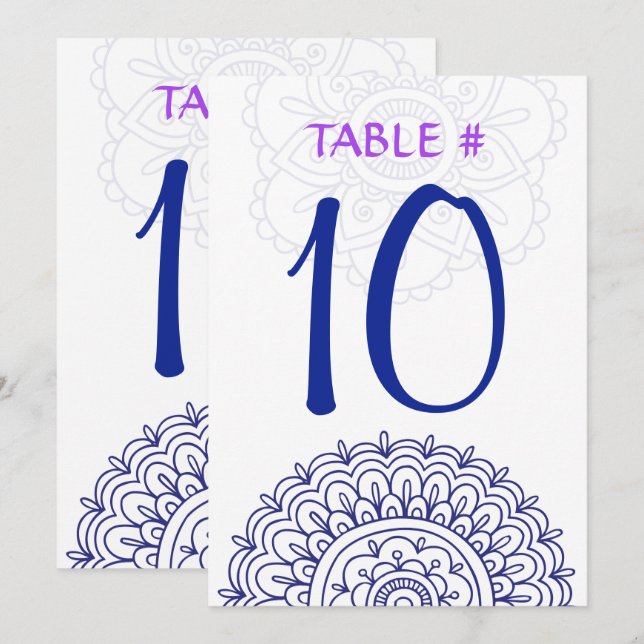Tarjeta de asiento de mesa HEMSA Bat Mitzvah-Beth2 (Anverso / Reverso)