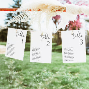 Tarjeta de asiento de mesa Minimalista moderna ADE