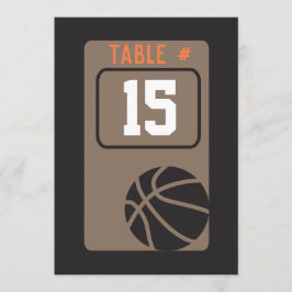 Tarjeta de asiento de mesa Mitzvah Bar BASKETBALL