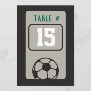 Tarjeta de asiento de mesa Mitzvah de SOCCER Bar