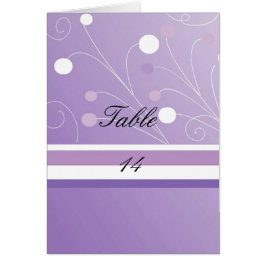 Tarjeta de Asiento de Mesa Morada