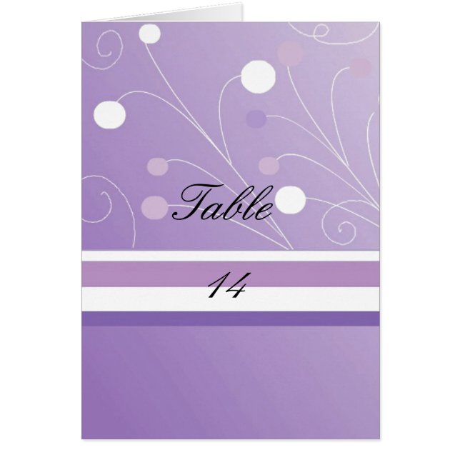 Tarjeta de Asiento de Mesa Morada (Frente)