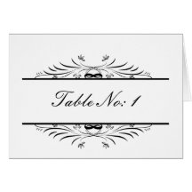 tarjeta de asiento de mesa negra