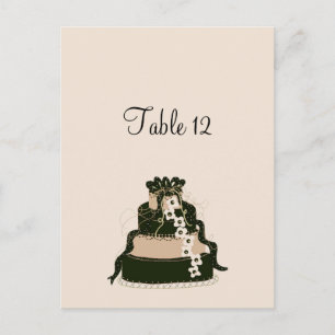 Tarjeta de Asiento de Mesa para Torta de Boda de C