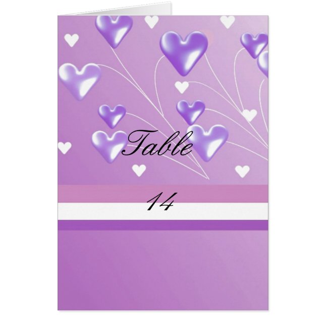 Tarjeta de asiento de mesa Purple Heart (Frente)