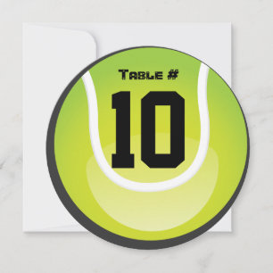 Tarjeta de asiento de mesa redonda TENNIS Bar Bat 