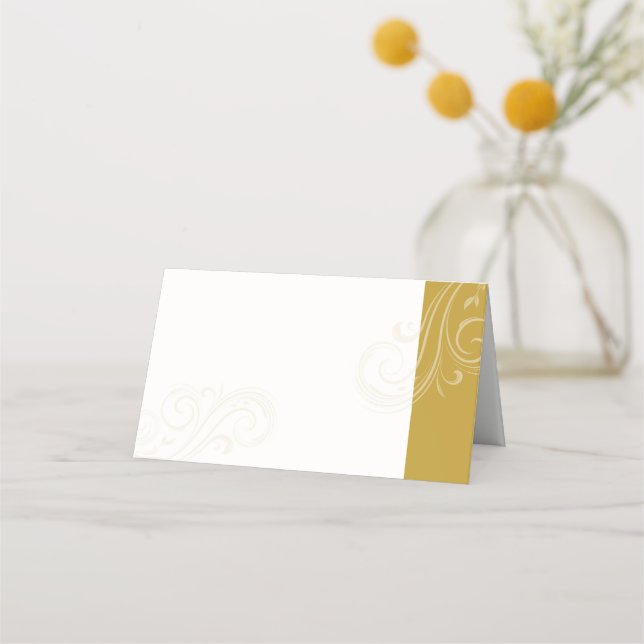 Tarjeta de asiento de oro, colección de Bodas Caro (Anverso)