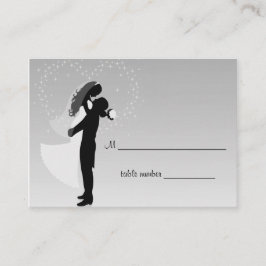 Tarjeta de asiento de tabla Boda Silver Ombre