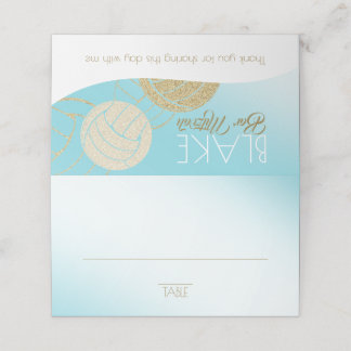 Tarjeta de asiento de voleibol