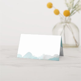 Tarjeta De Asiento Debonair Turquoise Boda
