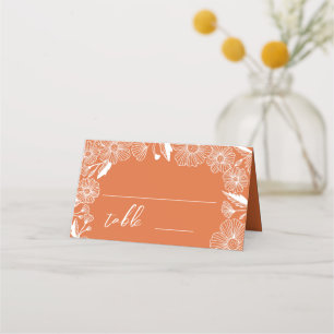Tarjeta De Asiento Decoración de bodas en el jardín de flores silvest