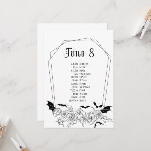 Tarjeta de asiento del Boda del número de la mesa 