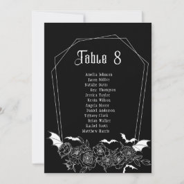 Tarjeta de asiento del Boda del número de la mesa 