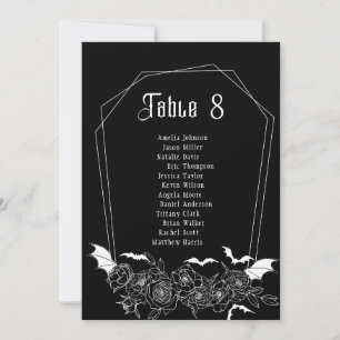 Tarjeta de asiento del Boda del número de la mesa 