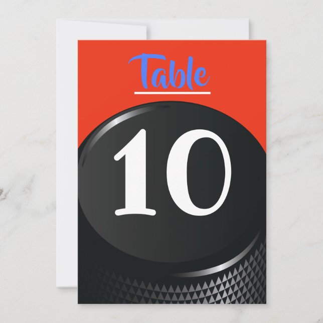 Tarjeta de asiento del número de la mesa de la bar (Anverso)