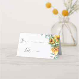 Tarjeta De Asiento Despedida de Soltera de Girasoles