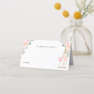 Tarjeta De Asiento Despedida de Soltera Rosé Todo el Día