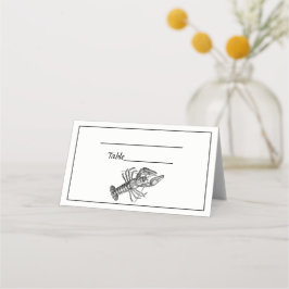 Tarjeta De Asiento Dibujo de la langosta #1