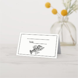 Tarjeta De Asiento Dibujo de la langosta #1