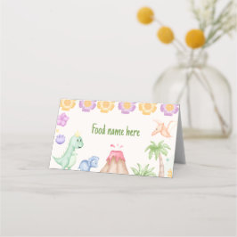 Tarjeta De Asiento Dinosaur Tent Place Card Birday Baby Shower