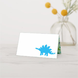 Tarjeta De Asiento Dinosaurio lindo Baby Shower Dino Blue and Green B