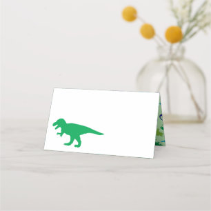Tarjeta De Asiento Dinosaurio lindo Baby Shower Dino Blue and Green B