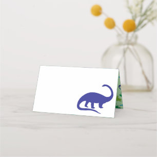 Tarjeta De Asiento Dinosaurio lindo Baby Shower Dino Blue and Green B
